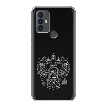 Силиконовый чехол на TCL 30E с принтом Герб России