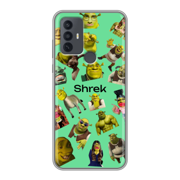 Силиконовый чехол на TCL 30E с принтом Шрек Shrek Силиконовый чехол на TCL 30E с принтом Шрек Shrek