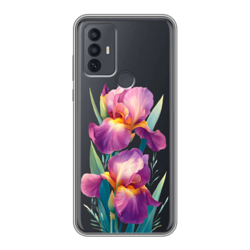 Силиконовый чехол на TCL 30E с принтом Цветы орхидеи Силиконовый чехол на TCL 30E с принтом Цветы орхидеи