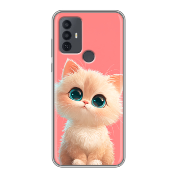 Силиконовый чехол на TCL 30E с принтом Розовый котенок Силиконовый чехол на TCL 30E с принтом Розовый котенок