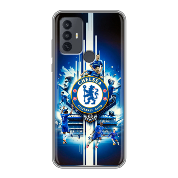 Силиконовый чехол на TCL 30E с принтом Chelsea Челси