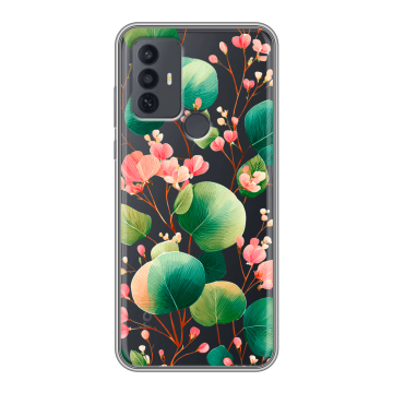 Силиконовый чехол на TCL 30E с принтом женский