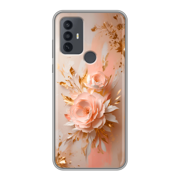 Силиконовый чехол на TCL 30E с принтом женский