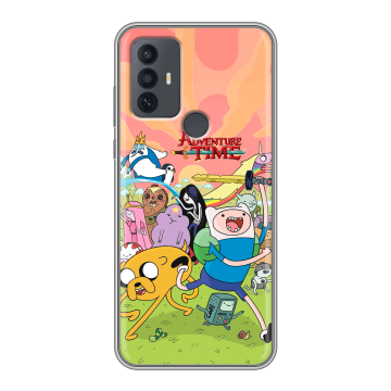 Силиконовый чехол на TCL 30E с принтом Adventure time Время приключений