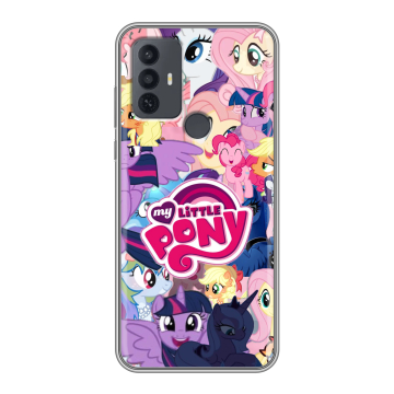 Силиконовый чехол на TCL 30E с принтом My little pony Дружба чудо