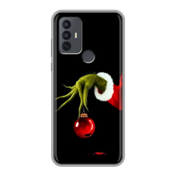 Силиконовый чехол на TCL 30E с принтом Новый год Гринч
