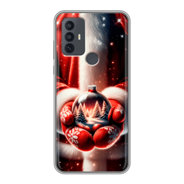 Силиконовый чехол на TCL 30E с принтом Новый год