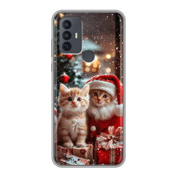 Силиконовый чехол на TCL 30E с принтом Новый год