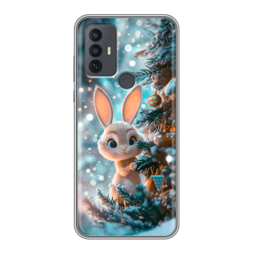 Силиконовый чехол на TCL 30E с принтом Новый год