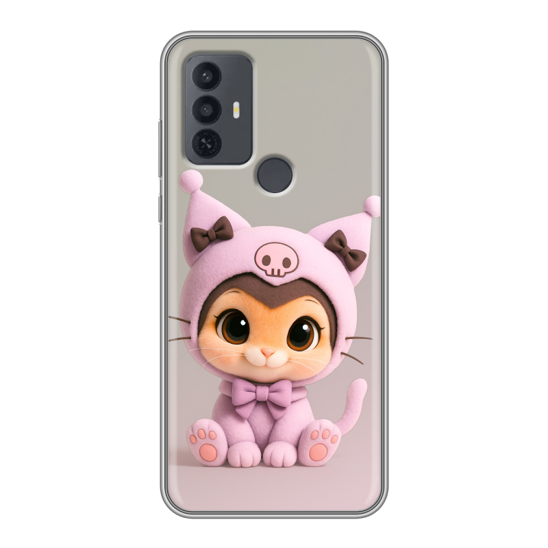 Силиконовый чехол на TCL 30E с принтом Куроми Kuromi Силиконовый чехол на TCL 30E с принтом Куроми Kuromi