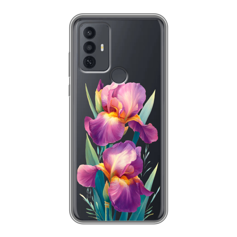 Силиконовый чехол на TCL 30E с принтом Цветы орхидеи Силиконовый чехол на TCL 30E с принтом Цветы орхидеи
