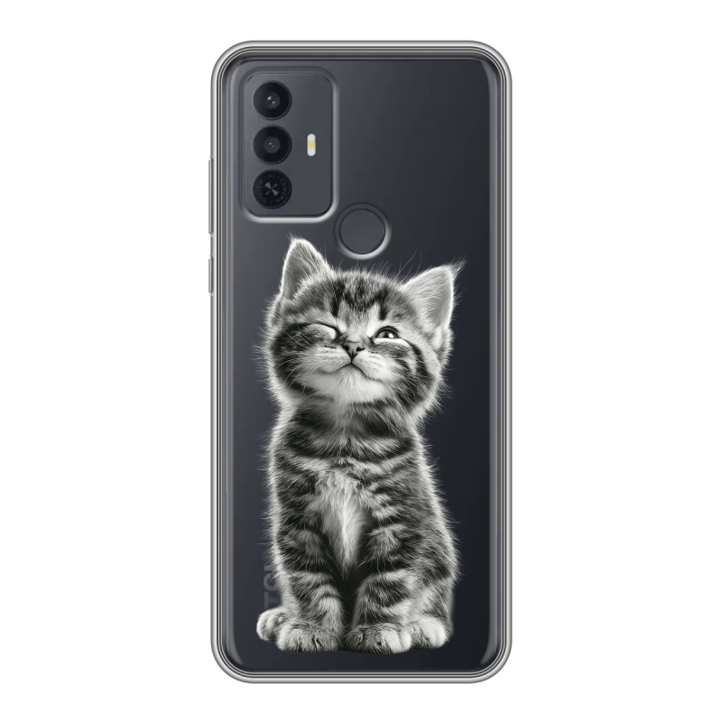 Силиконовый чехол на TCL 30E с принтом Котенок Силиконовый чехол на TCL 30E с принтом Котенок