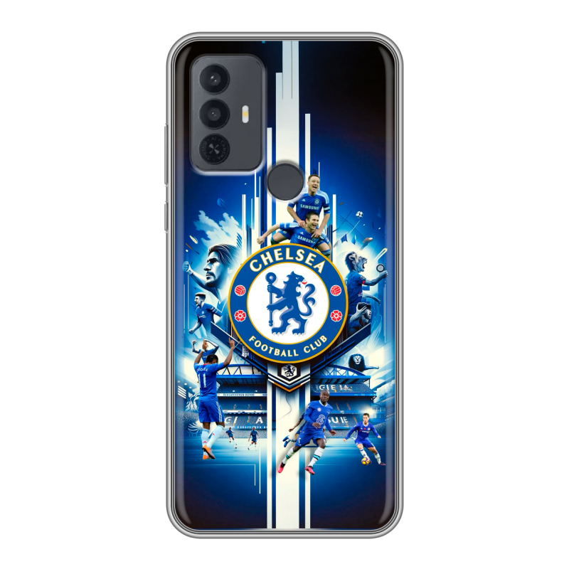 Силиконовый чехол на TCL 30E с принтом Chelsea Челси Силиконовый чехол на TCL 30E с принтом Chelsea Челси