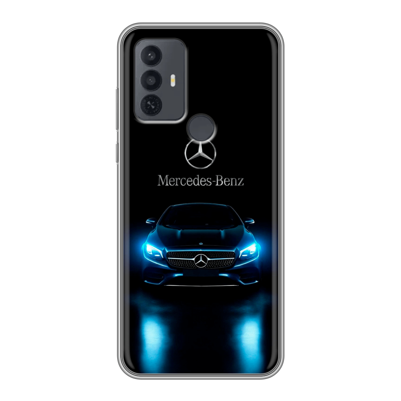 Силиконовый чехол на TCL 30E с принтом Mercedes Мерседес Силиконовый чехол на TCL 30E с принтом Mercedes Мерседес