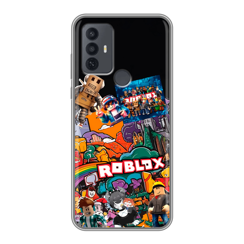 Силиконовый чехол на TCL 30E с принтом Roblox Роблокс Силиконовый чехол на TCL 30E с принтом Roblox Роблокс