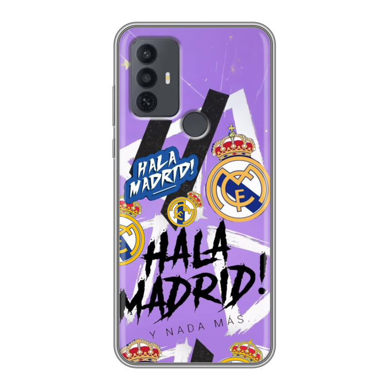 Силиконовый чехол на TCL 30E с принтом Real Madrid Реал Мадрид Силиконовый чехол на TCL 30E с принтом Real Madrid Реал Мадрид