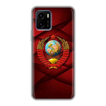 Силиконовый чехол на Vivo Y15s с принтом Герб СССР