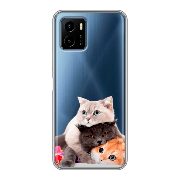 Силиконовый чехол на Vivo Y15s с принтом Кошки