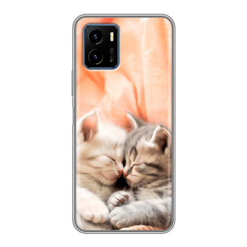 Силиконовый чехол на Vivo Y15s с принтом Котята Силиконовый чехол на Vivo Y15s с принтом Котята