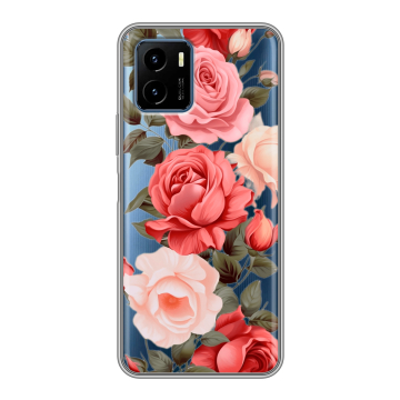 Силиконовый чехол на Vivo Y15s с принтом Розы Силиконовый чехол на Vivo Y15s с принтом Розы
