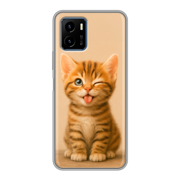 Силиконовый чехол на Vivo Y15s с принтом котенок Силиконовый чехол на Vivo Y15s с принтом котенок