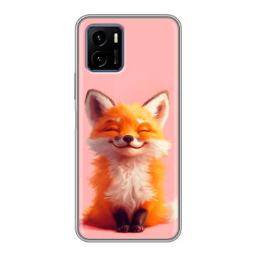 Силиконовый чехол на Vivo Y15s с принтом милая лиса Силиконовый чехол на Vivo Y15s с принтом милая лиса