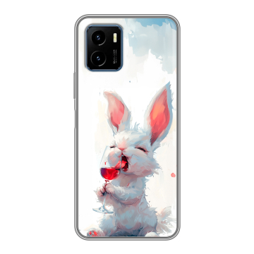 Силиконовый чехол на Vivo Y15s с принтом кролик зайчик Силиконовый чехол на Vivo Y15s с принтом кролик зайчик