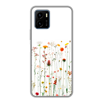 Силиконовый чехол на Vivo Y15s с принтом цветы Силиконовый чехол на Vivo Y15s с принтом цветы