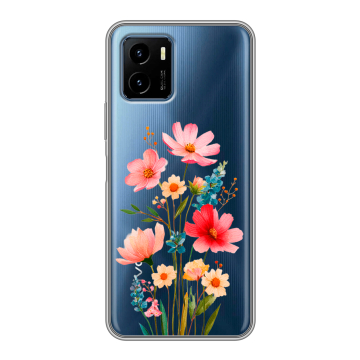 Силиконовый чехол на Vivo Y15s с принтом Цветы