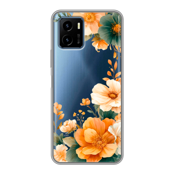 Силиконовый чехол на Vivo Y15s с принтом Цветы принт