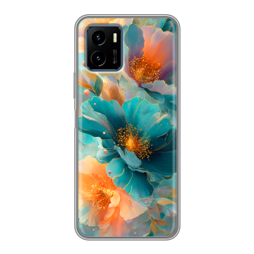 Силиконовый чехол на Vivo Y15s с принтом Цветы