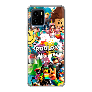 Силиконовый чехол на Vivo Y15s с принтом Roblox Роблокс