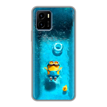 Силиконовый чехол на Vivo Y15s с принтом Миньоны