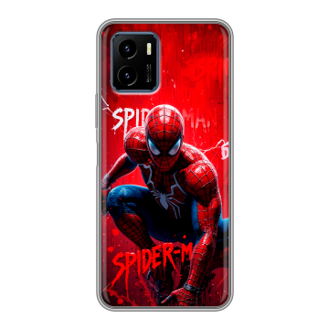 Силиконовый чехол на Vivo Y15s с принтом Spiderman Человек паук