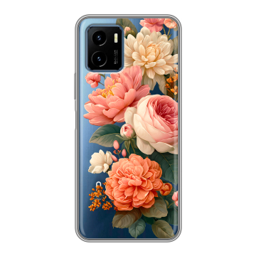 Силиконовый чехол на Vivo Y15s с принтом цветы