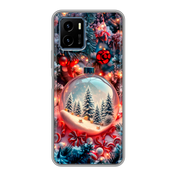 Силиконовый чехол на Vivo Y15s с принтом Новый год