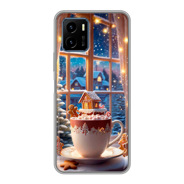 Силиконовый чехол на Vivo Y15s с принтом Новый год