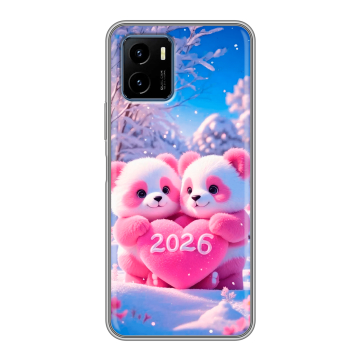 Силиконовый чехол на Vivo Y15s с принтом Новый год