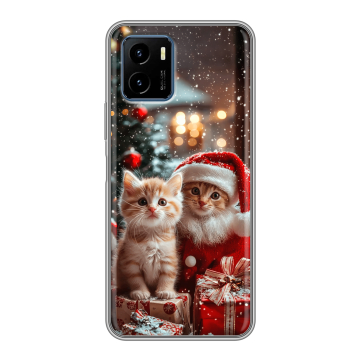 Силиконовый чехол на Vivo Y15s с принтом Новый год