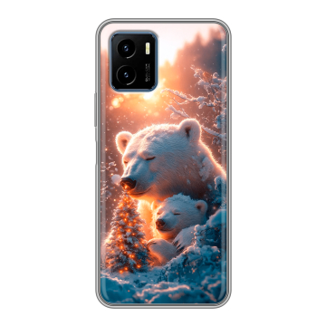 Силиконовый чехол на Vivo Y15s с принтом Новый год