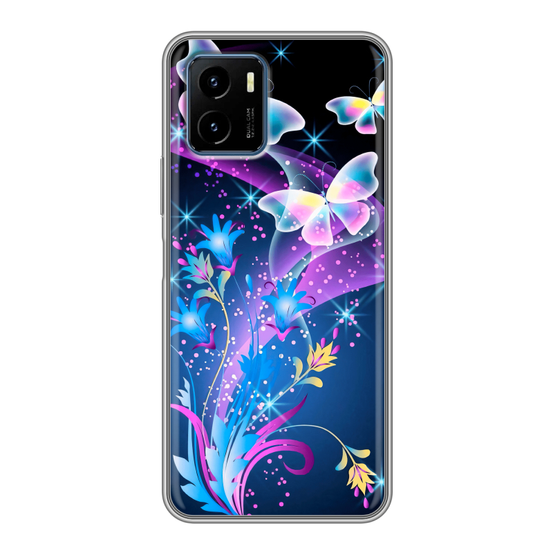 Силиконовый чехол на Vivo Y15s с принтом Бабочки Силиконовый чехол на Vivo Y15s с принтом Бабочки