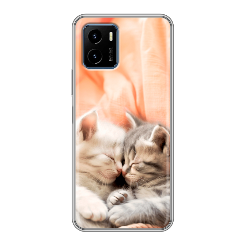 Силиконовый чехол на Vivo Y15s с принтом Котята Силиконовый чехол на Vivo Y15s с принтом Котята