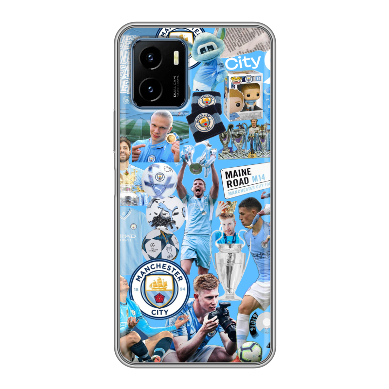 Силиконовый чехол на Vivo Y15s с принтом Man City Манчестер Сити Силиконовый чехол на Vivo Y15s с принтом Man City Манчестер Сити