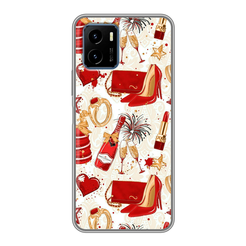 Силиконовый чехол на Vivo Y15s с принтом Новый год Силиконовый чехол на Vivo Y15s с принтом Новый год