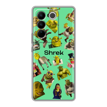 Силиконовый чехол на Vivo V27 PRO с принтом Шрек Shrek