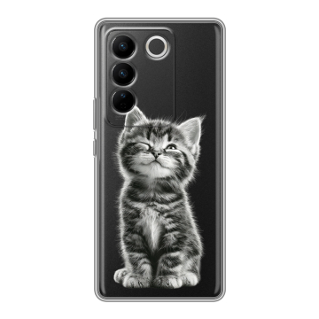 Силиконовый чехол на Vivo V27 PRO с принтом Котенок