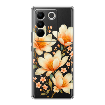 Силиконовый чехол на Vivo V27 PRO с принтом Цветы