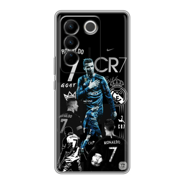 Силиконовый чехол на Vivo V27 PRO с принтом Реал Роналдо