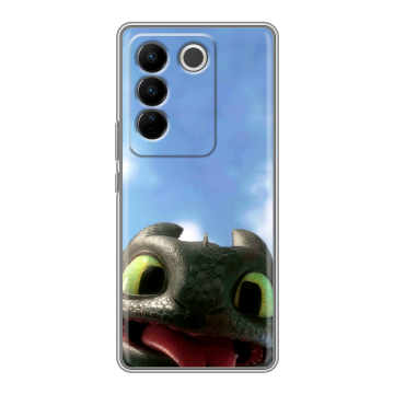 Силиконовый чехол на Vivo V27 PRO с принтом Как приручить дракона