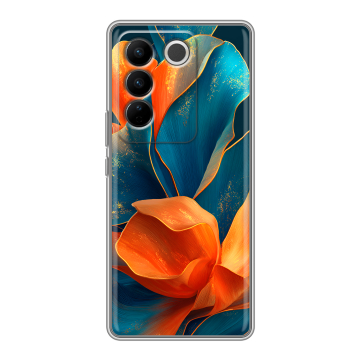 Силиконовый чехол на Vivo V27 PRO с принтом Цветы